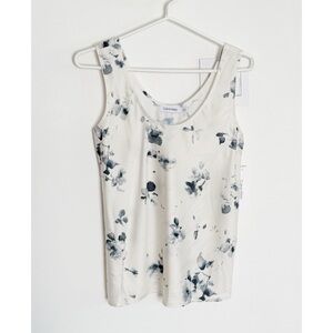 Calvin Klein Women's Satin Floral Print Tank Top Small NWT